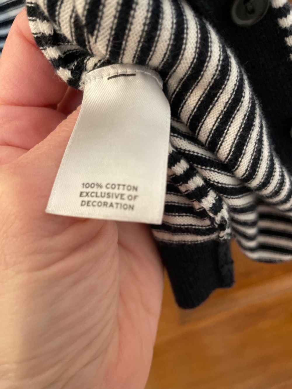 Halogen striped cotton cardigan - M - Picture 3 of 5